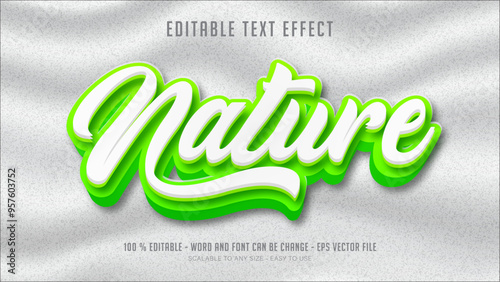 nature editable text effect