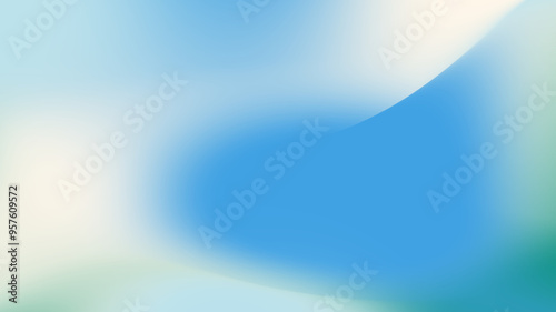 Gradient blur blue cream abstract background