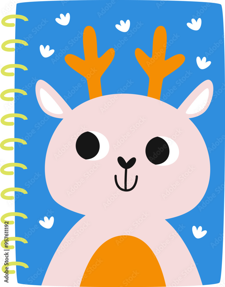 School Supplies Notebook With Deer School Supplies Notebook With Deer