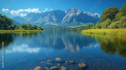 Tranquil Mountain Lake