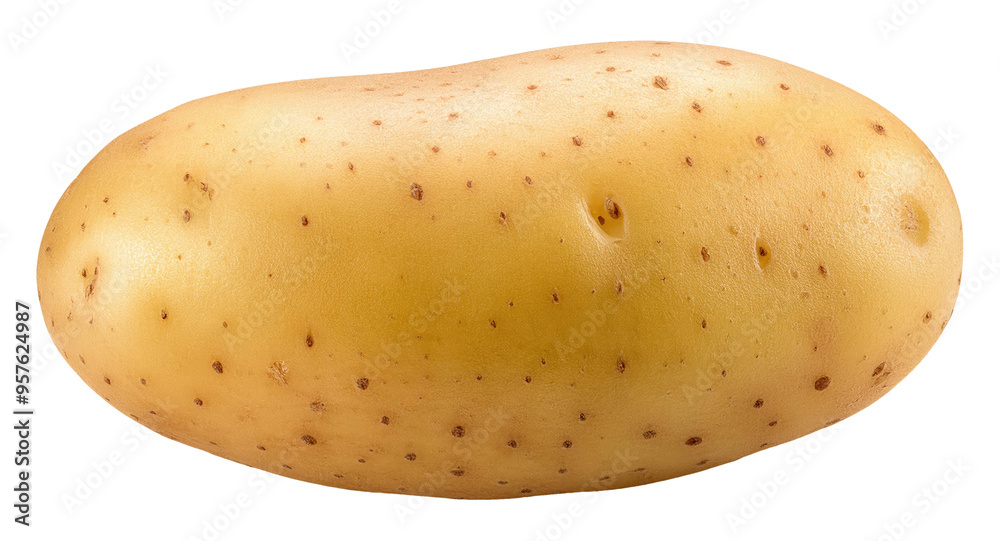 Single Raw Potato Isolated on Transparent Background. Single Raw Potato Isolated on Transparent Background.