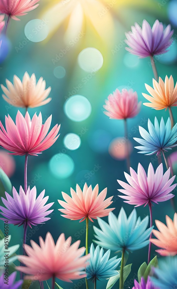 Obraz premium pink flowers background