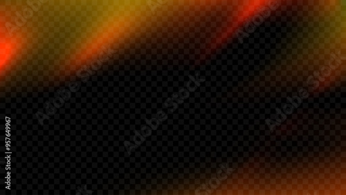 Light leak effect background. Saturated retro film overlay. Old burn photo filter template. Vintage lens flare texture backdrop. Blurry gradient photographic wallpaper. Vector exposed film effect