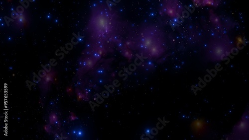 Dazzling Star-Filled Nebula in Outer Space – Space Background