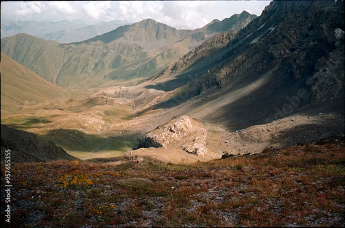 Chaukhi pass and its rocks photo