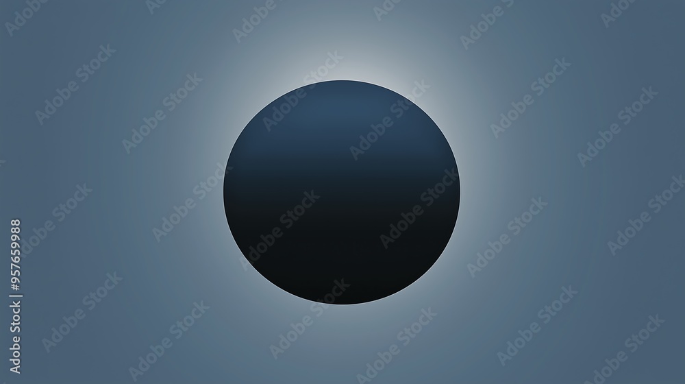 Dark sphere illuminated by soft light, minimalistic abstract design Dark sphere illuminated by soft light, minimalistic abstract design