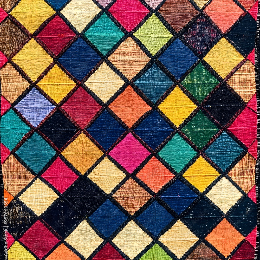 120. **Ethiopian traditional weaving pattern with colorful, geometric shapes.** 120. **Ethiopian traditional weaving pattern with colorful, geometric shapes.**