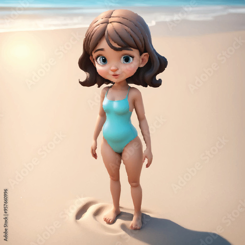 cute girl in sea anime style character vector illustration design. Manga Anime boy Faces Cartoon. face young girl anime style character vector illustration design. anime female manga cartoon.