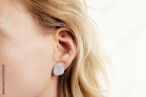 Close up of a woman's ear photo