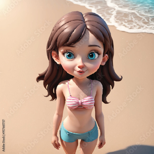 cute girl in sea anime style character vector illustration design. Manga Anime boy Faces Cartoon. face young girl anime style character vector illustration design. anime female manga cartoon.