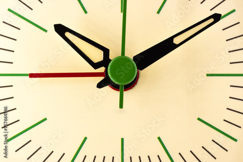 Detail Of A Retro Analog Alarm Clock  photo