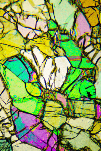 Micrograph of peridotite photo