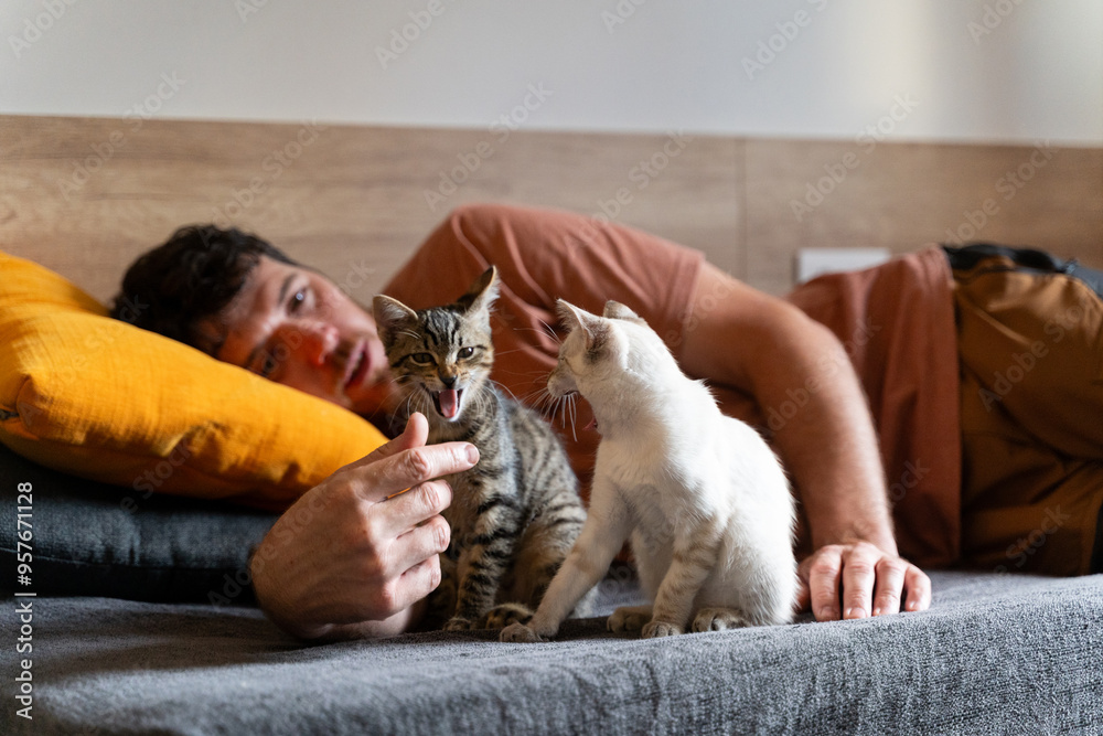 Man Relaxing on Sofa
Man Relaxing on Sofa