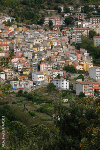 Pastel houses on hillside