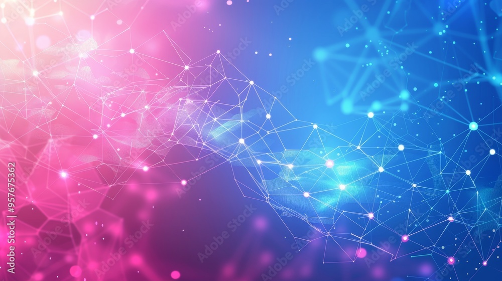 Digital technology banner Pink blue background concept with technology light effect, abstract tech, innovation future data, internet network, Ai big data, lines dots connection, illustration vector Digital technology banner Pink blue background concept with technology light effect, abstract tech, innovation future data, internet network, Ai big data, lines dots connection, illustration vector