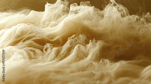 Abstract Swirling Smoke in Warm Tones