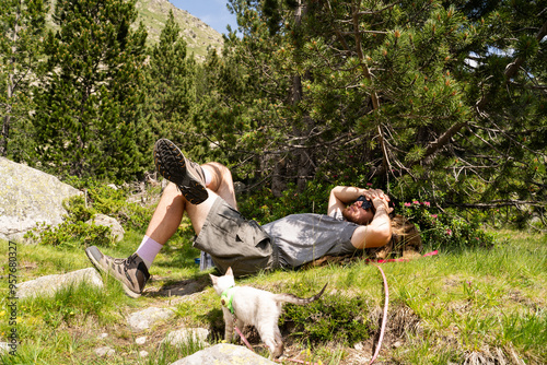 Man Napping in Mountain
 photo