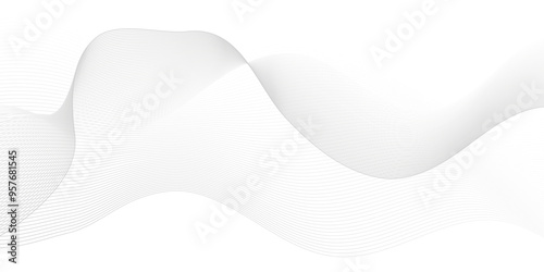 Vector digital wave modern carve blend stripe line flowing technology white line glowing element line moving creative concept science technology crate for thin texture vector background.