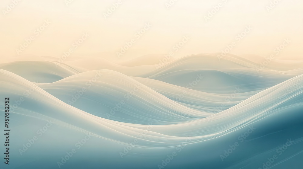 Smooth wave patterns in a soft, earthy color palette, calm waves, natural tranquility Smooth wave patterns in a soft, earthy color palette, calm waves, natural tranquility