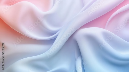 Smooth pastel waves, soft fabric feel, abstract minimalism