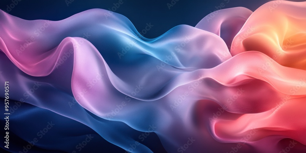 Obraz premium Abstract Wavy Gradient Fabric Texture