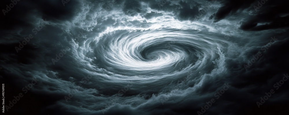 Milky Chaos - Dynamic Milk Tornado in a Stormy Sky