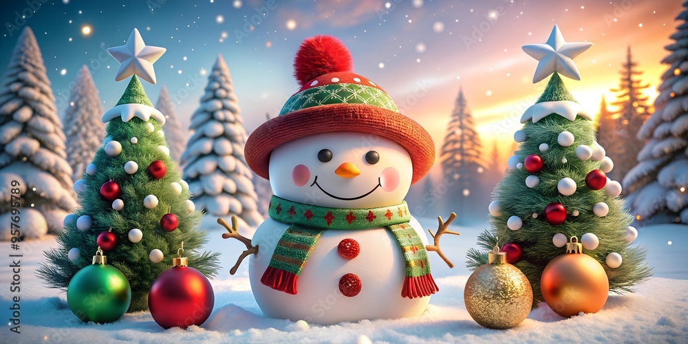 christmas card with snowman and gifts christmas card with snowman and gifts