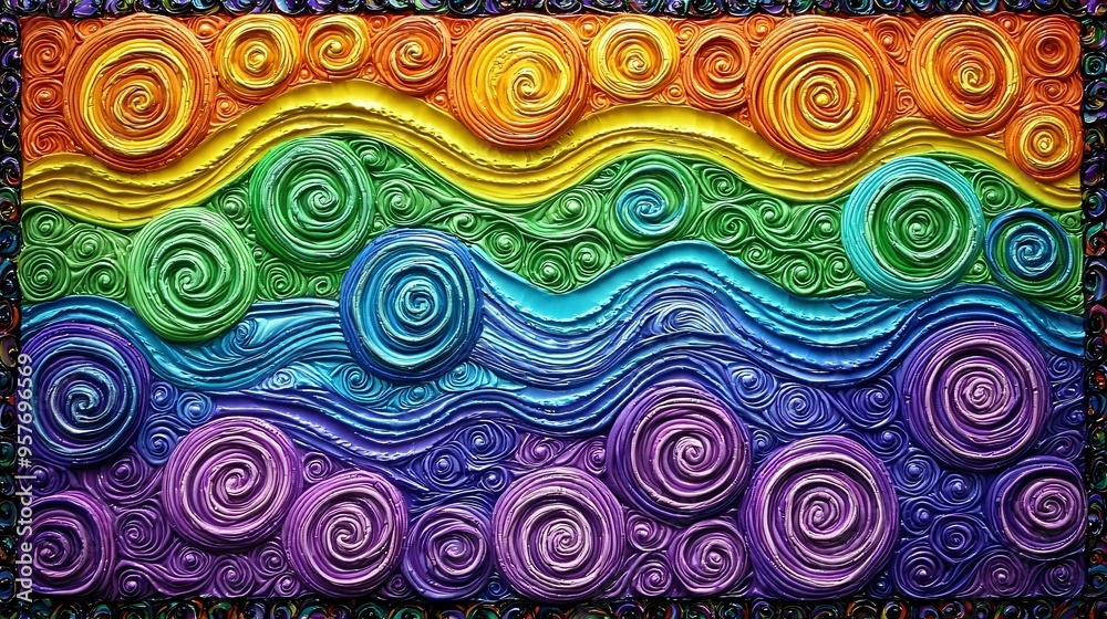 Abstract Rainbow Swirls Abstract Rainbow Swirls