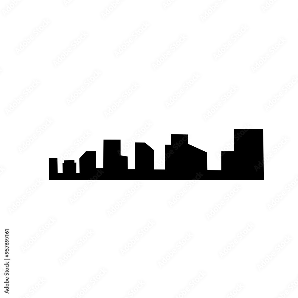 silhouette of urban buildings