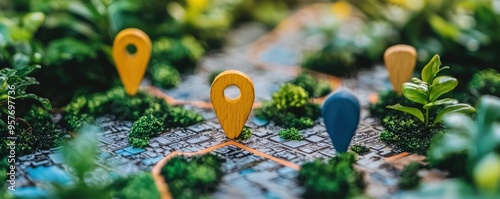 Strategic business plan with a roadmap and goals, concept of future company growth