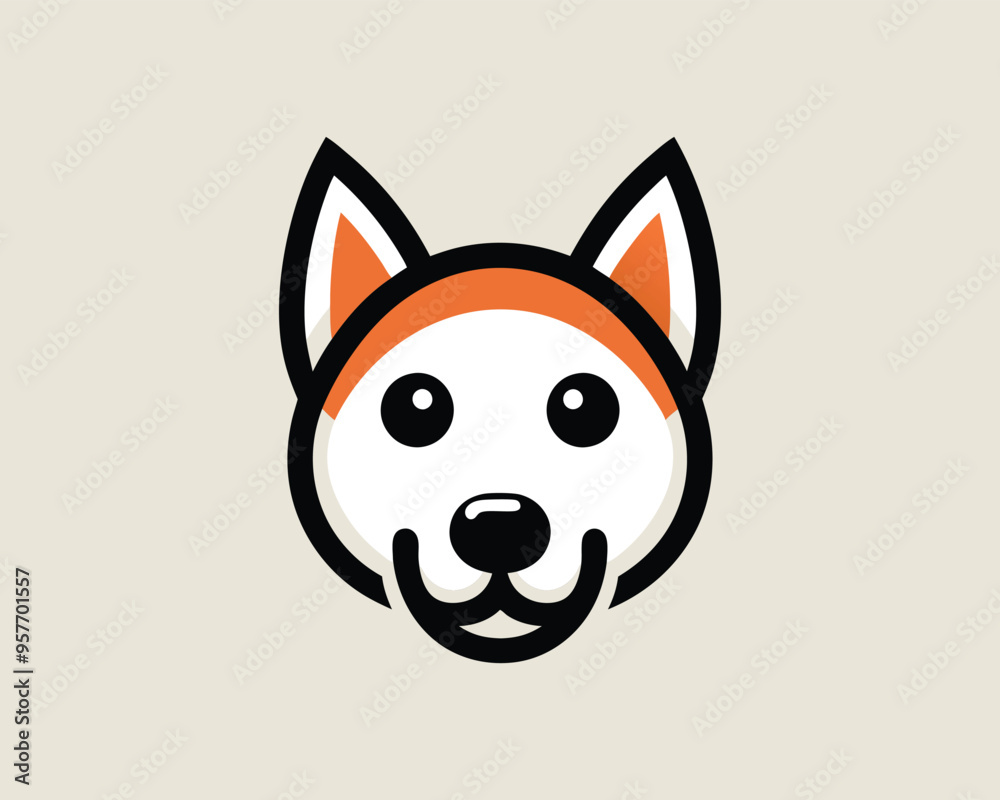 Dog logo design icon symbol vector illustration. Dog logo design icon symbol vector illustration.