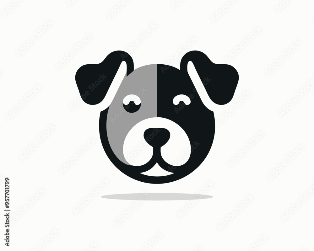 Dog logo design icon symbol vector illustration. Dog logo design icon symbol vector illustration.