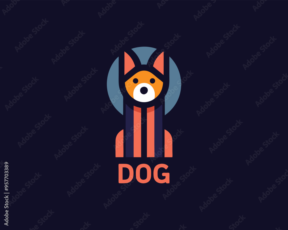 Dog logo design icon symbol vector illustration. Dog logo design icon symbol vector illustration.