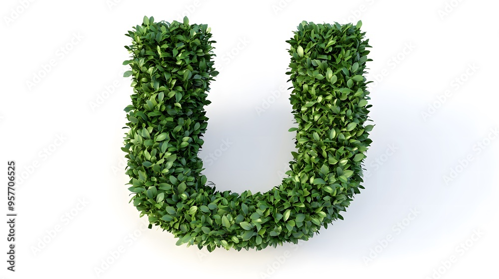 Hyper-Realistic Green Topiary Letter Hyper-Realistic Green Topiary Letter