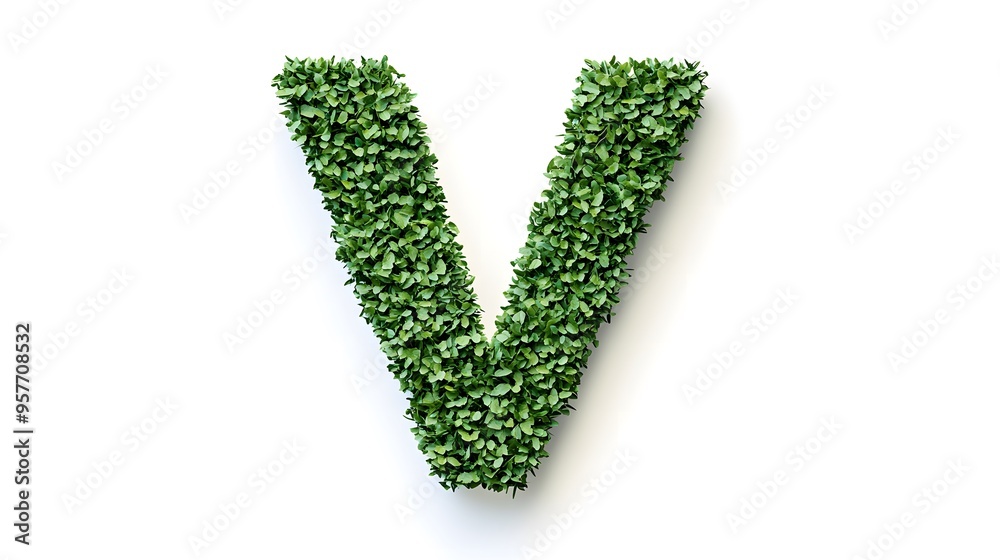 Hyper-Realistic Green Topiary Letter Hyper-Realistic Green Topiary Letter