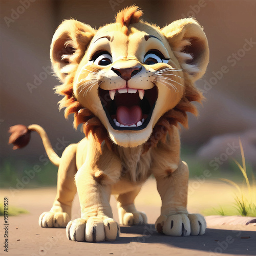 Funny little tiger character in different poses isolated on white background. Vector set of cartoon cute kitten sleeps, walking, peeking and greeting. tiger cartoon mascot with good hand vector.