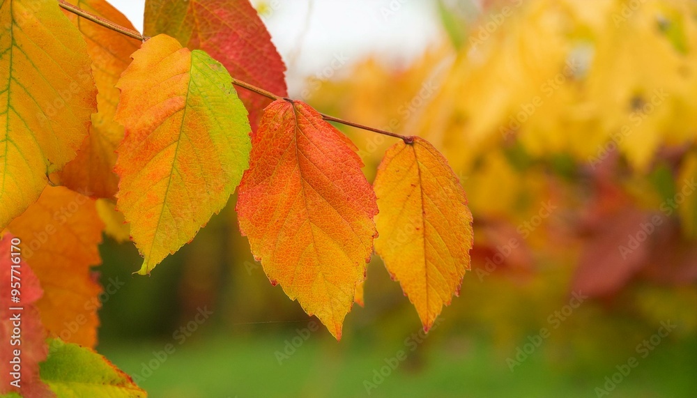 Maple leaves with an autumn feel. close up Maple leaves with an autumn feel. close up