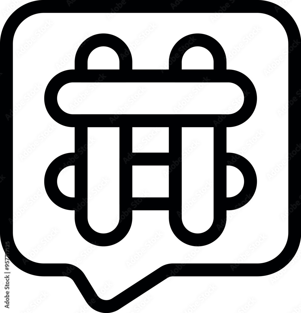 Speech bubble showing double bed icon, perfect for use in apps, on websites and social media Speech bubble showing double bed icon, perfect for use in apps, on websites and social media