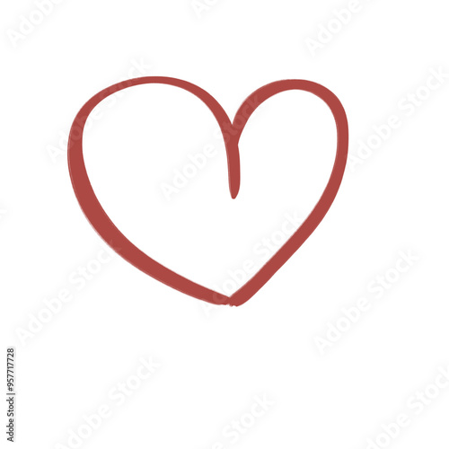 red heart isolated on white