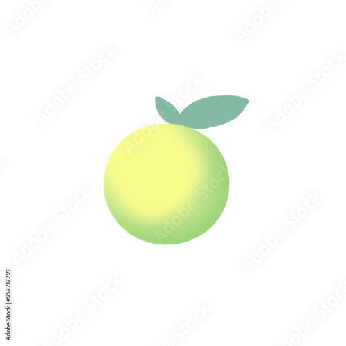green apple isolated on white