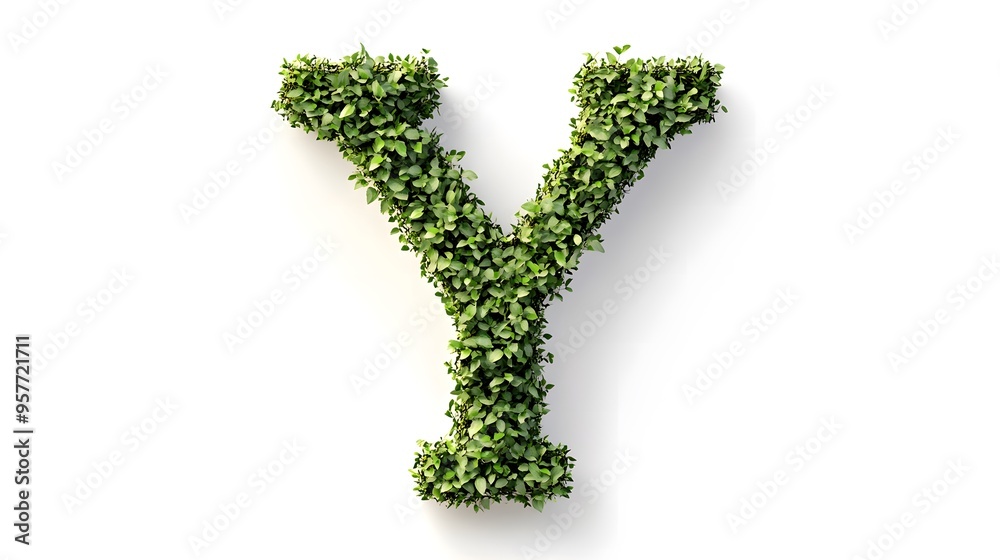 Hyper-Realistic Green Topiary Letter 