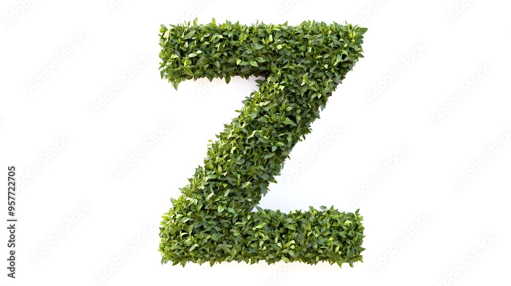 Hyper-Realistic Green Topiary Letter Hyper-Realistic Green Topiary Letter