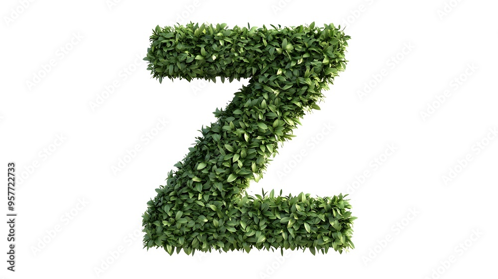 Hyper-Realistic Green Topiary Letter Hyper-Realistic Green Topiary Letter