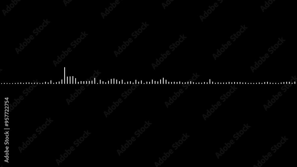 Digital audio spectrum background 4k animation. Abstract audio frequency waveform spectrum icon animation .