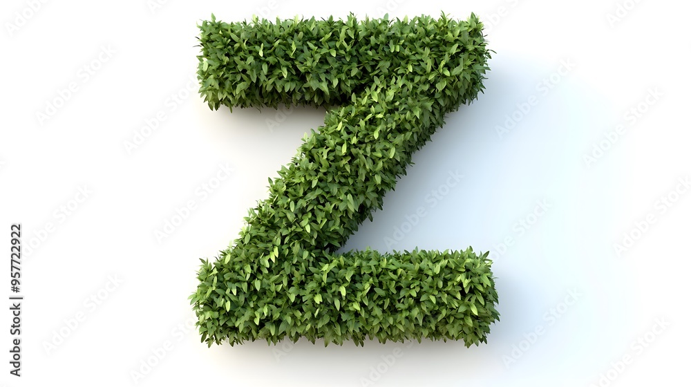 Hyper-Realistic Green Topiary Letter 