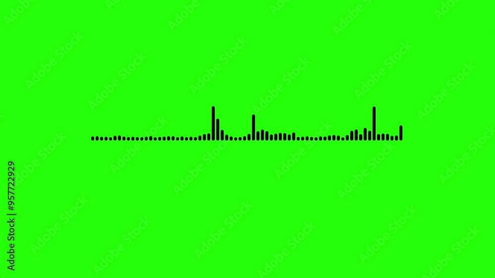Digital audio spectrum background 4k animation. Abstract audio frequency waveform spectrum icon animation .