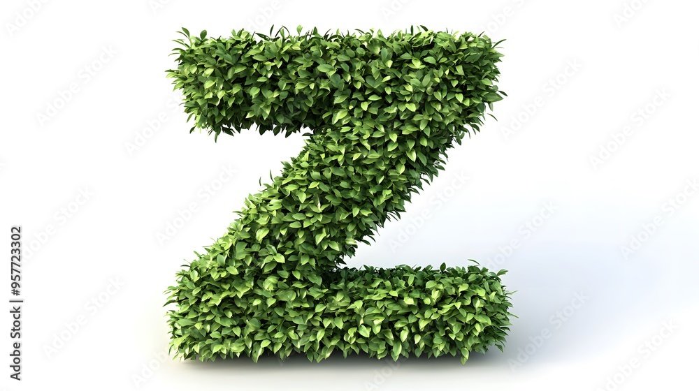 Hyper-Realistic Green Topiary Letter Hyper-Realistic Green Topiary Letter