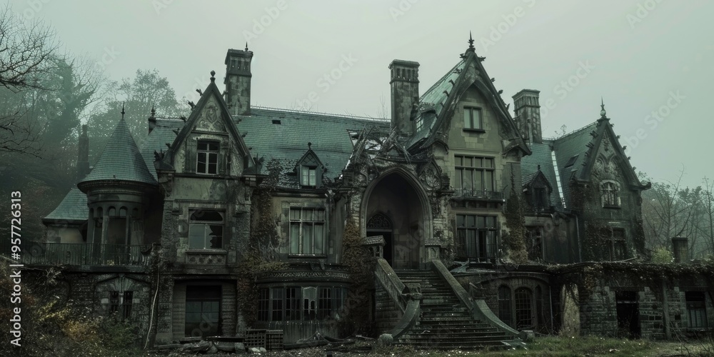 An aged deserted manor Residence An aged deserted manor Residence