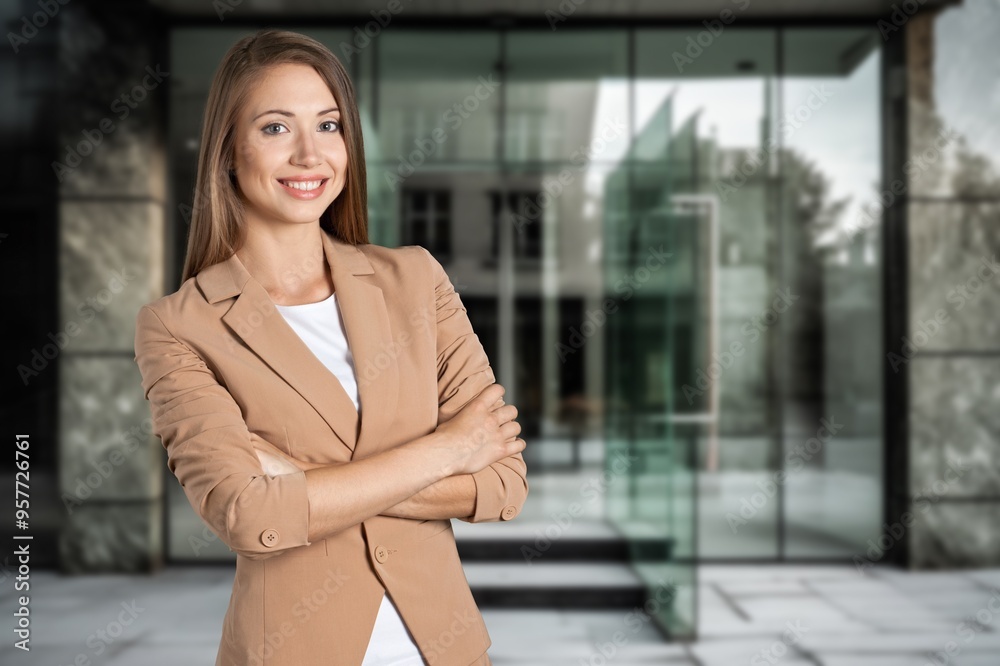 Fototapeta premium Portrait of a successful young business woman posing