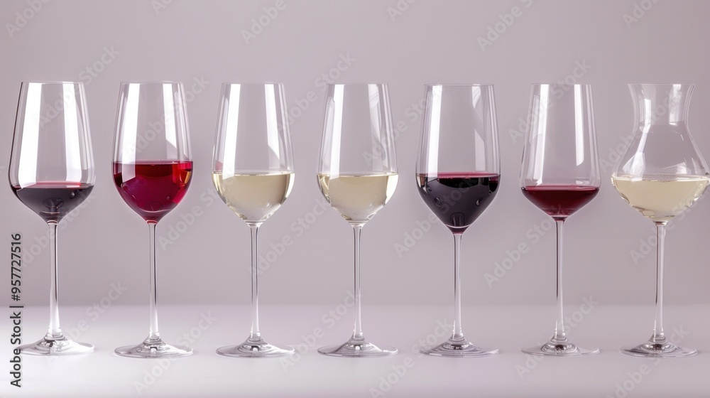 Wine Glasses: Specialized glasses for various wines-red, white, and champagne-crafted to improve the tasting experience by highlighting the distinct characteristics of each.
